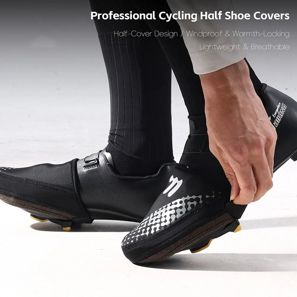 WEST BIKING YP0215051 1 Pair Cycling Toe Covers Half Palm Windproof Shoes Covers for Men Women - M / 37-40 - 4