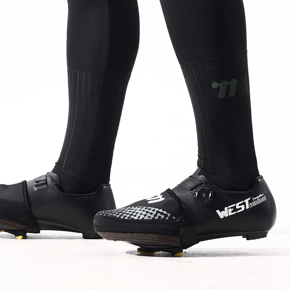 WEST BIKING YP0215051 1 Pair Cycling Toe Covers Half Palm Windproof Shoes Covers for Men Women - M / 37-40 - 7