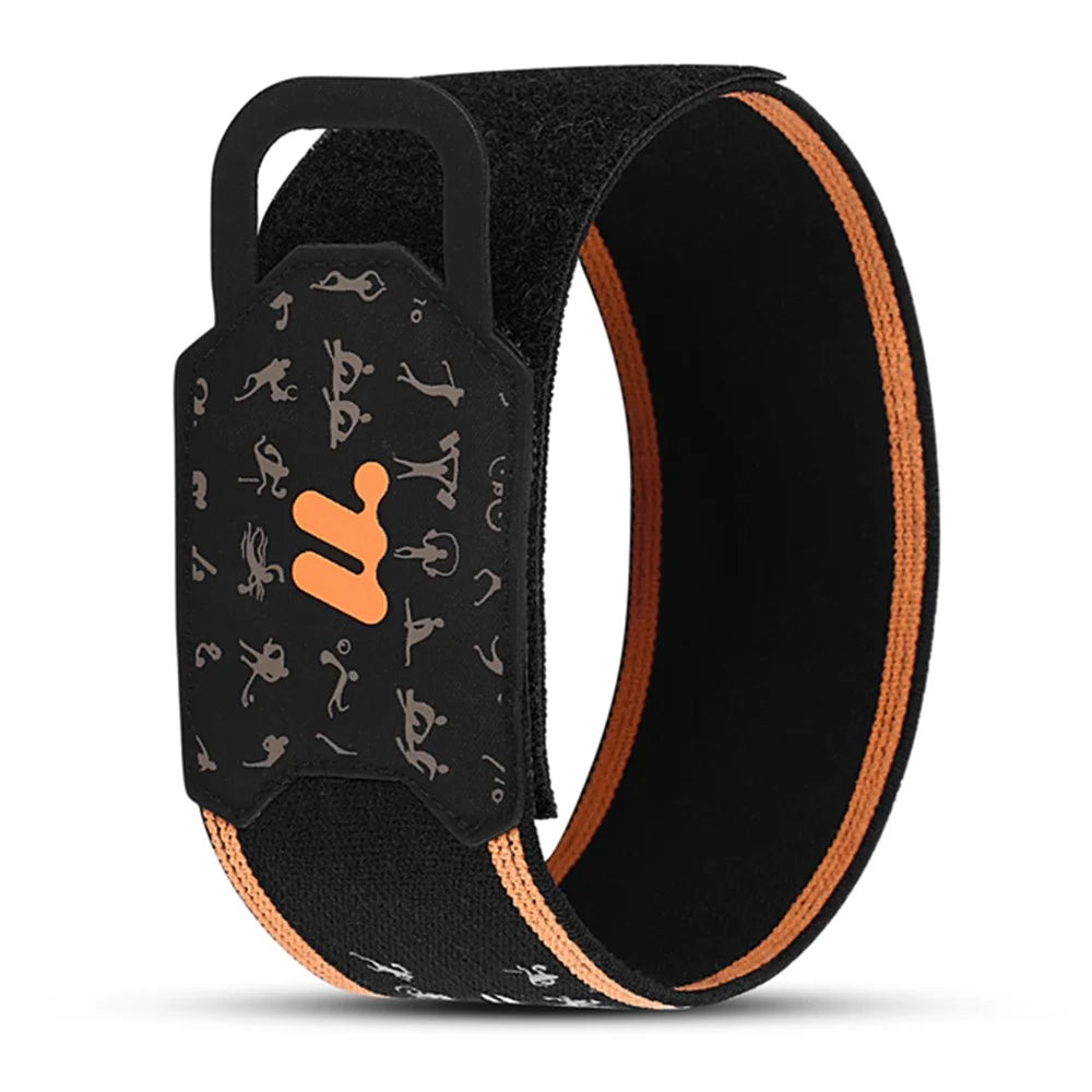 WEST BIKING YP0719495 Reflective Cycling Pant Strap Adjustable Anti-Slip Leg Band with Magic Tape Fastener for Riding Safety - Orange - 3