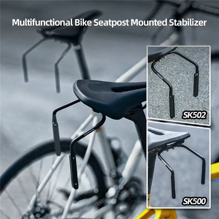 RHINOWALK SK502B Bicycle Saddle Bag Stabilizer with Anti-Scratch Plate  /  Water Bottle Cage Mount Holes for Seat Bags Support Adapter - 3