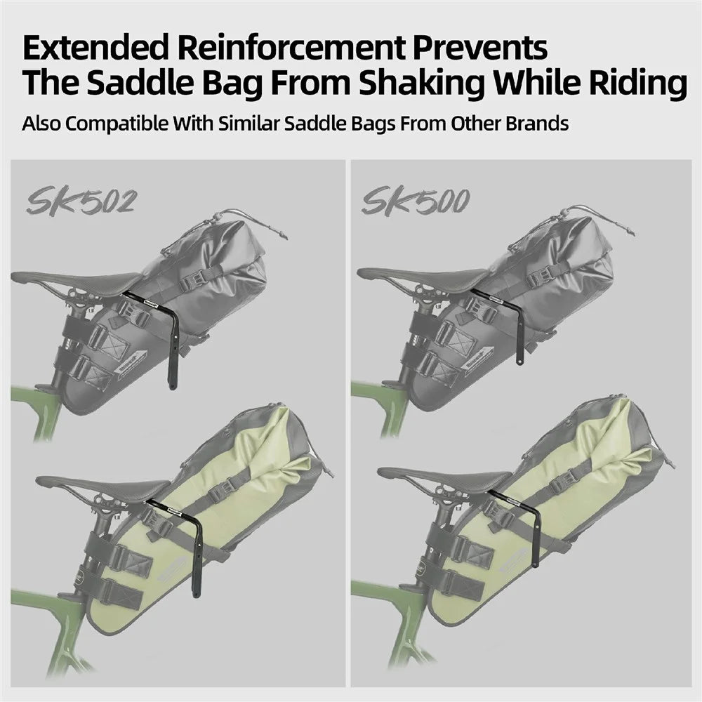 RHINOWALK SK502B Bicycle Saddle Bag Stabilizer with Anti-Scratch Plate  /  Water Bottle Cage Mount Holes for Seat Bags Support Adapter - 5