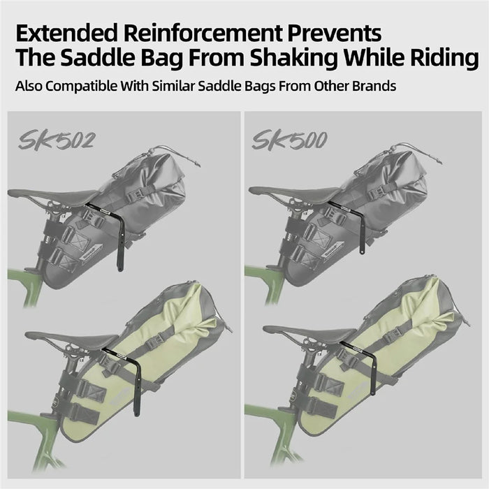RHINOWALK SK502B Bicycle Saddle Bag Stabilizer with Anti-Scratch Plate  /  Water Bottle Cage Mount Holes for Seat Bags Support Adapter - 5