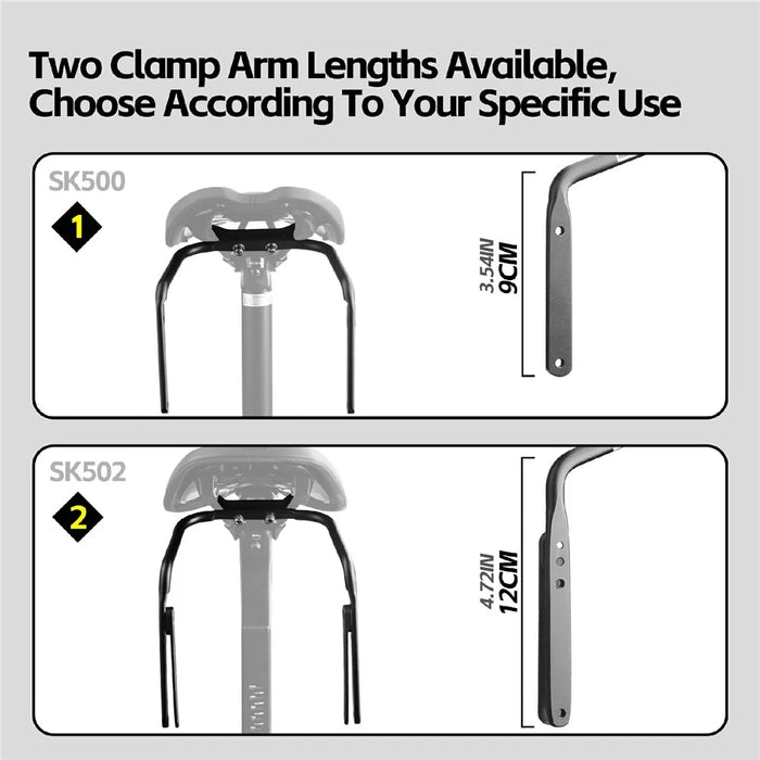 RHINOWALK SK502B Bicycle Saddle Bag Stabilizer with Anti-Scratch Plate  /  Water Bottle Cage Mount Holes for Seat Bags Support Adapter - 7