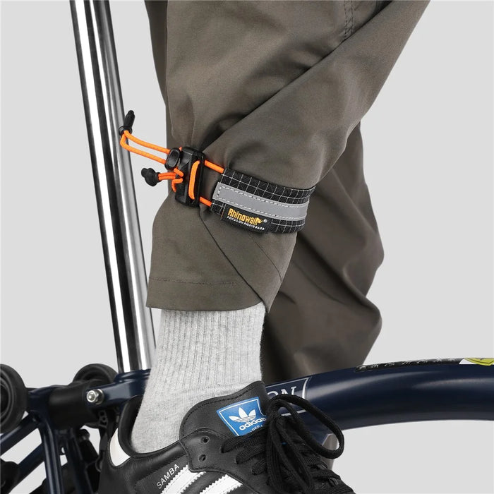 RHINOWALK XM10201 1 Pair Magnetic Trouser Clip Reflective Leg Strap for Bicycle Cycling Night Safety Band - Orange - 3