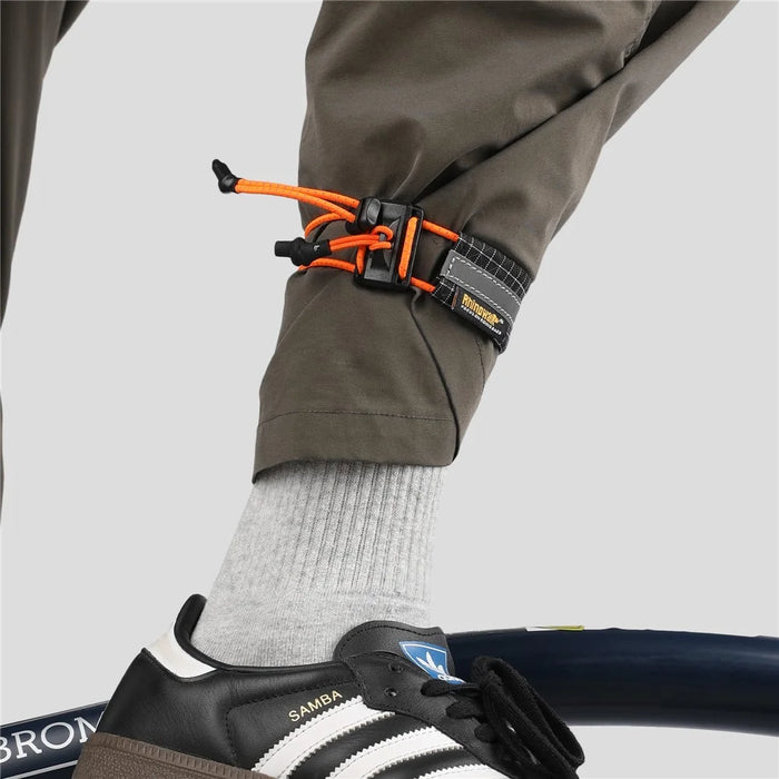 RHINOWALK XM10201 1 Pair Magnetic Trouser Clip Reflective Leg Strap for Bicycle Cycling Night Safety Band - Orange - 5