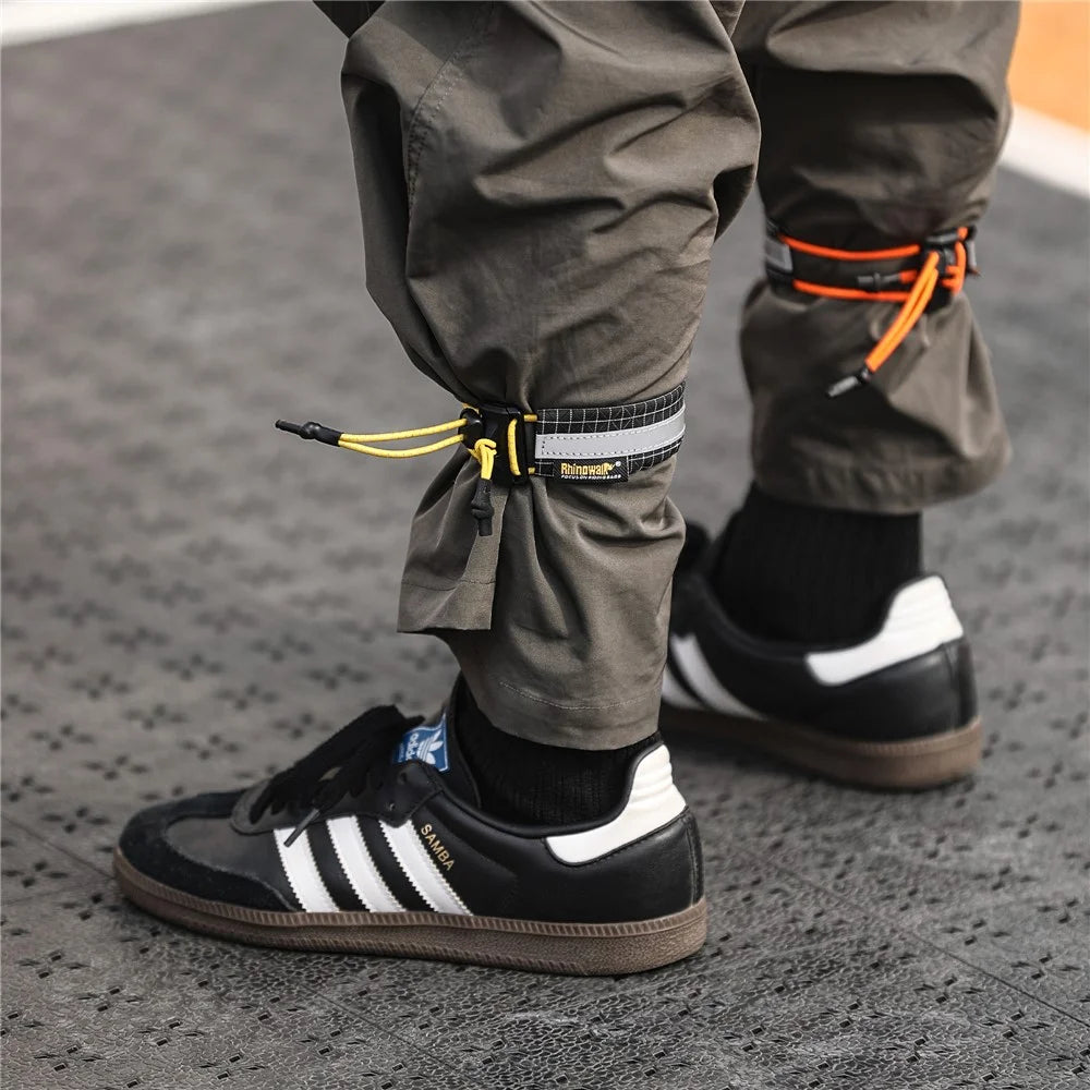 RHINOWALK XM10201 1 Pair Magnetic Trouser Clip Reflective Leg Strap for Bicycle Cycling Night Safety Band - Orange - 6