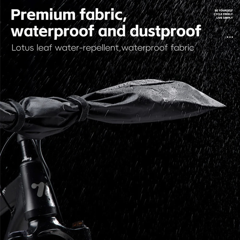 WEST BIKING YP0719302 Bike Handlebar Cover Waterproof Dustproof Bicycle Accessory - Black - 3