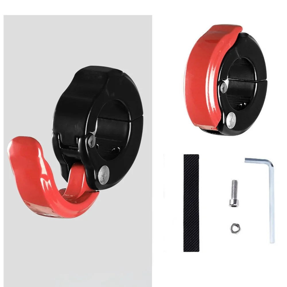 Electric Bike Hook Universal Front Mount No Drilling Installation Foldable Heavy Duty Hanging Hook - Red - 1