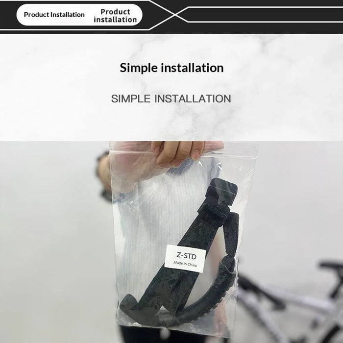 Bicycle Carrying Strap Portable Bike Lift Handle Lightweight Shoulder Strap For Mountain Road Folding Bikes - Black - 3