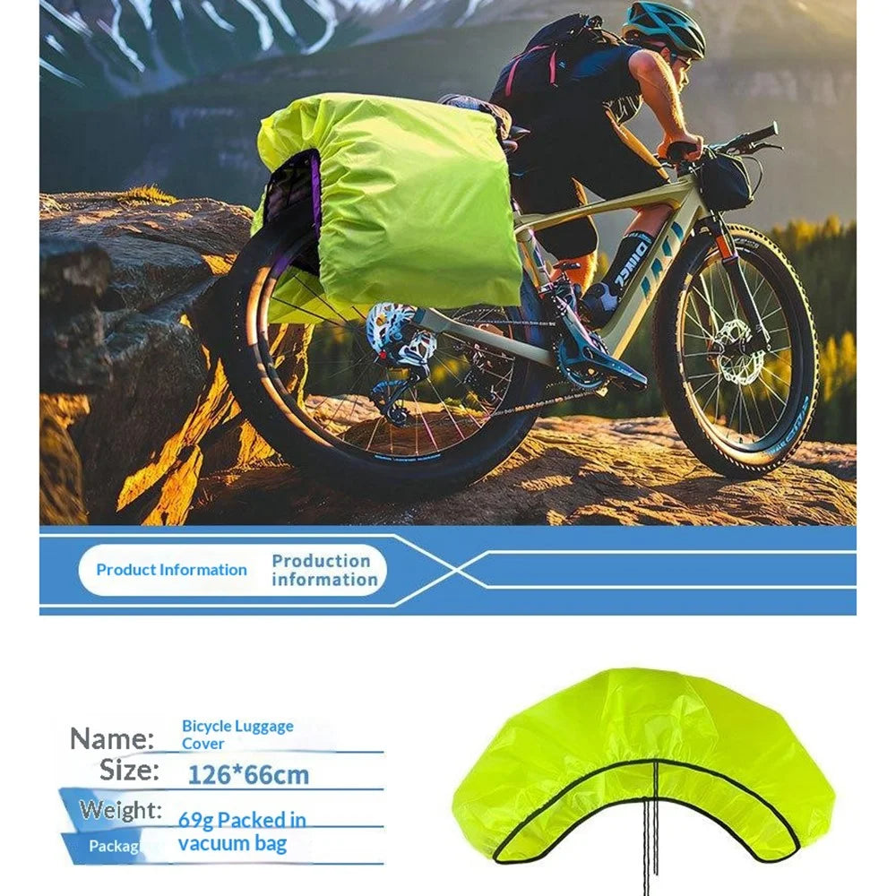 Bicycle Pannier Bag Rain Cover Waterproof Dust Proof Mountain Road Bike Luggage Protection Cover - Green - 2