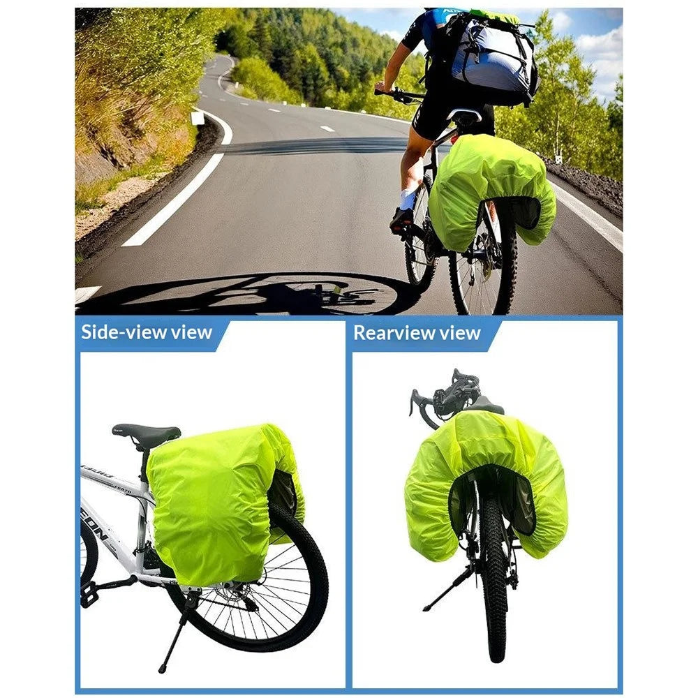 Bicycle Pannier Bag Rain Cover Waterproof Dust Proof Mountain Road Bike Luggage Protection Cover - Green - 3