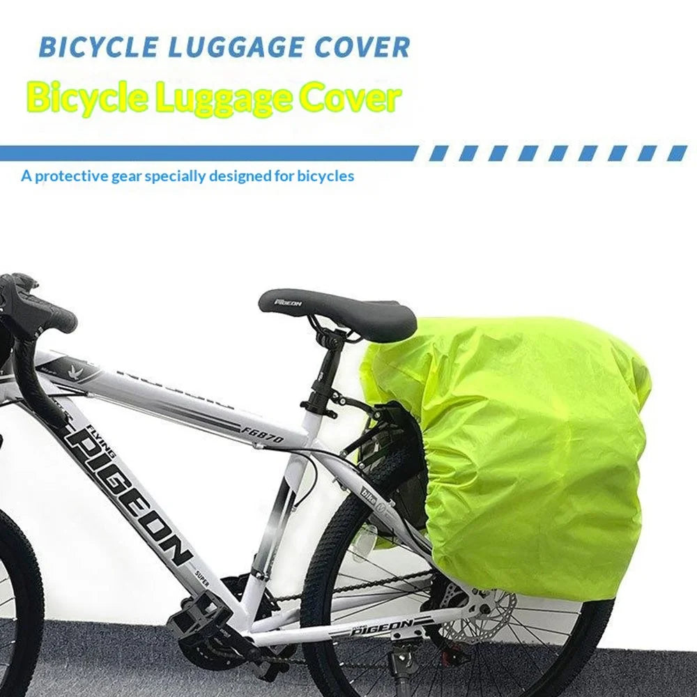 Bicycle Pannier Bag Rain Cover Waterproof Dust Proof Mountain Road Bike Luggage Protection Cover - Green - 4