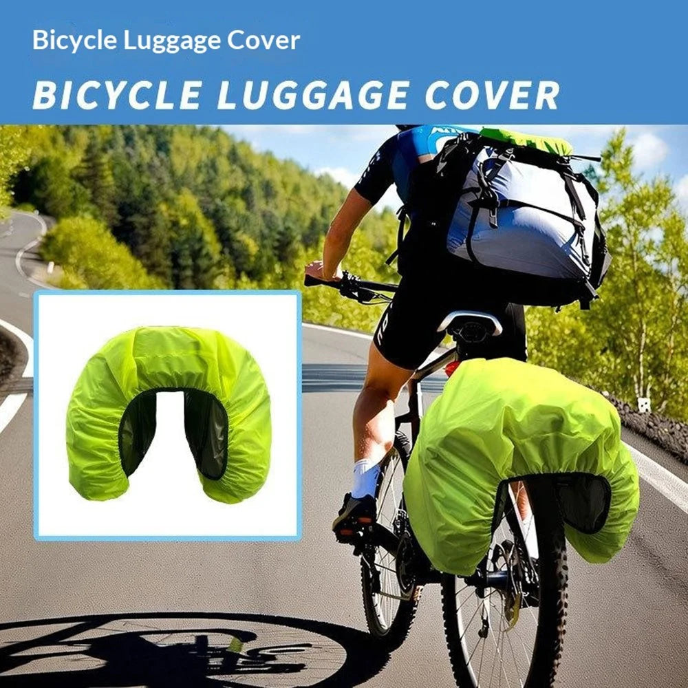 Bicycle Pannier Bag Rain Cover Waterproof Dust Proof Mountain Road Bike Luggage Protection Cover - Green - 5