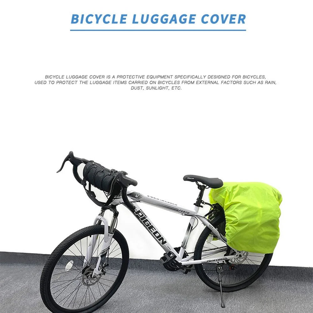Bicycle Pannier Bag Rain Cover Waterproof Dust Proof Mountain Road Bike Luggage Protection Cover - Green - 7