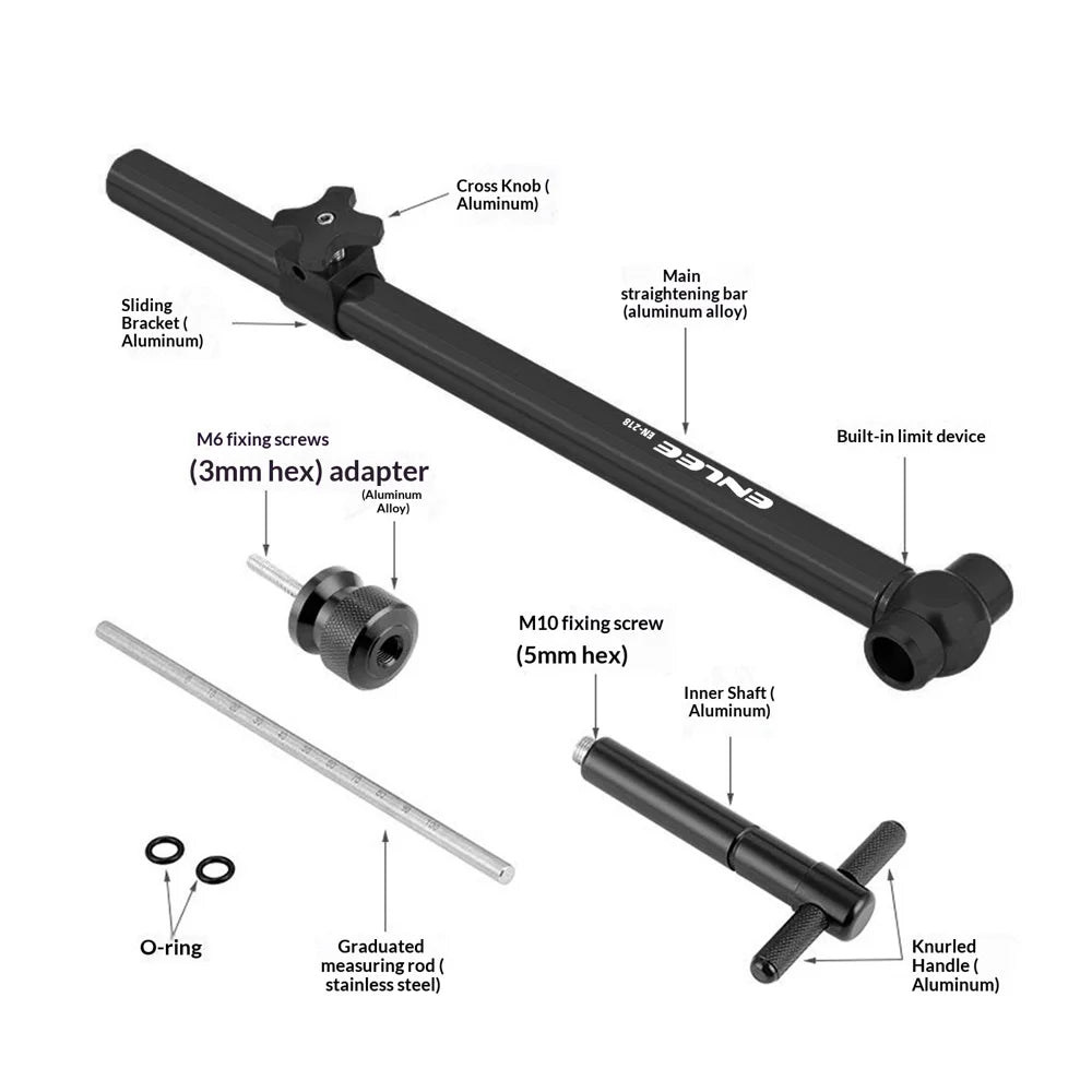 ENLEE Bike Shifter Positioning Adjustment Tool Bike Handlebar Leveling Tool Bike Height Angle Left Right Symmetrical Adjuster - Black - 3