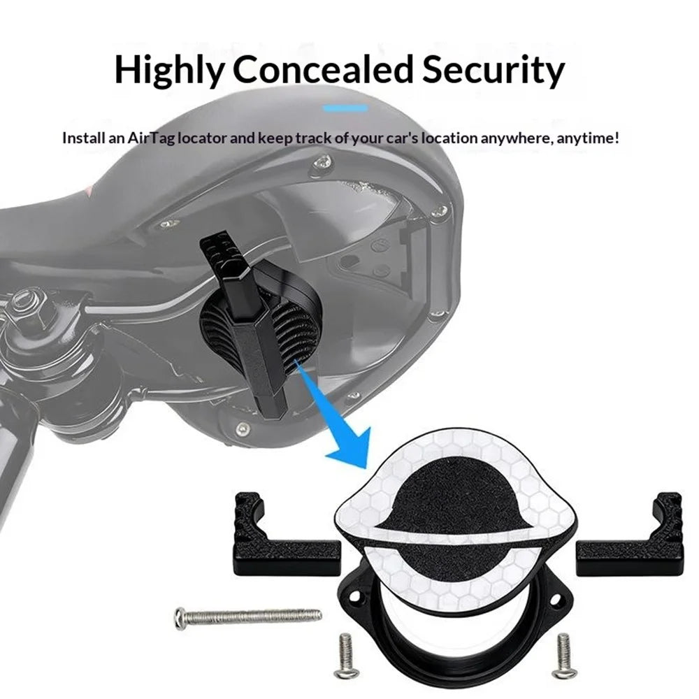 915256 Hidden Holder Case for Apple AirTag Bike Seat Reflective Tail Light Waterproof Anti-theft Tracker Mount - Red - 7