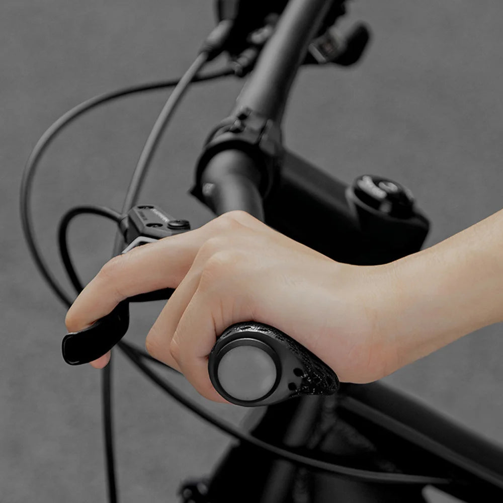WEST BIKING YP0804100 3D Printed Bike Grips Anti-slip Shock Absorbing Handlebar Grips with Aluminum Alloy Lock Ring - Black - 2