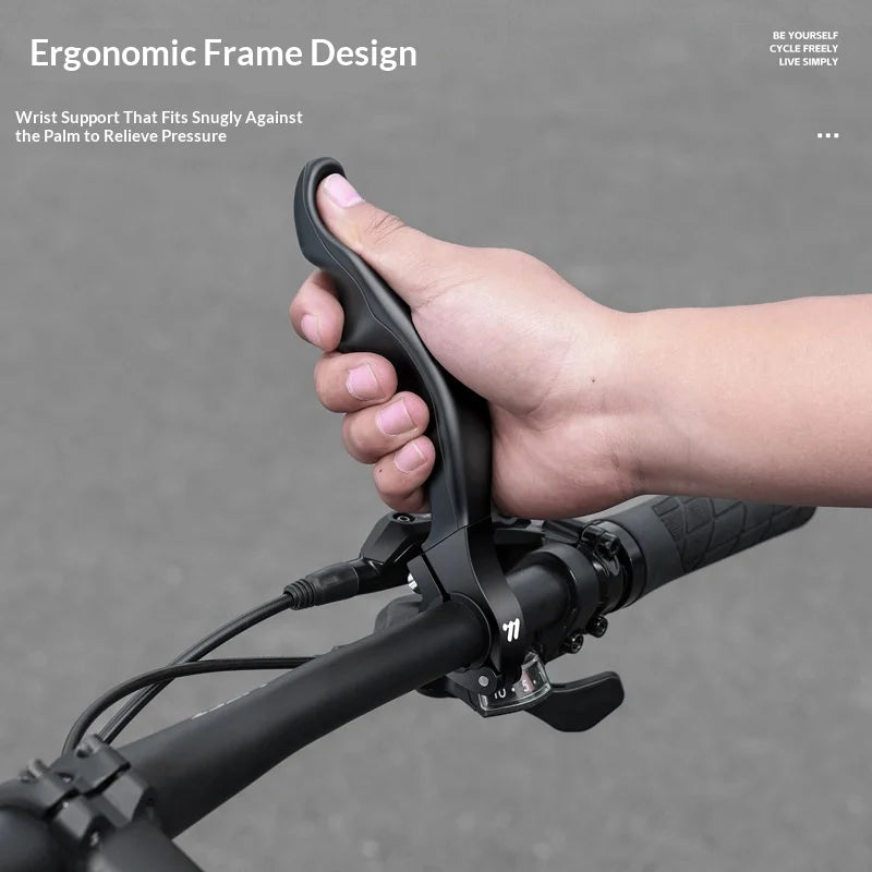 WEST BIKING YP0804099 Bicycle Rest Grips Ergonomic Auxiliary Handle for Mountain Bike Road Bike - Black - 4