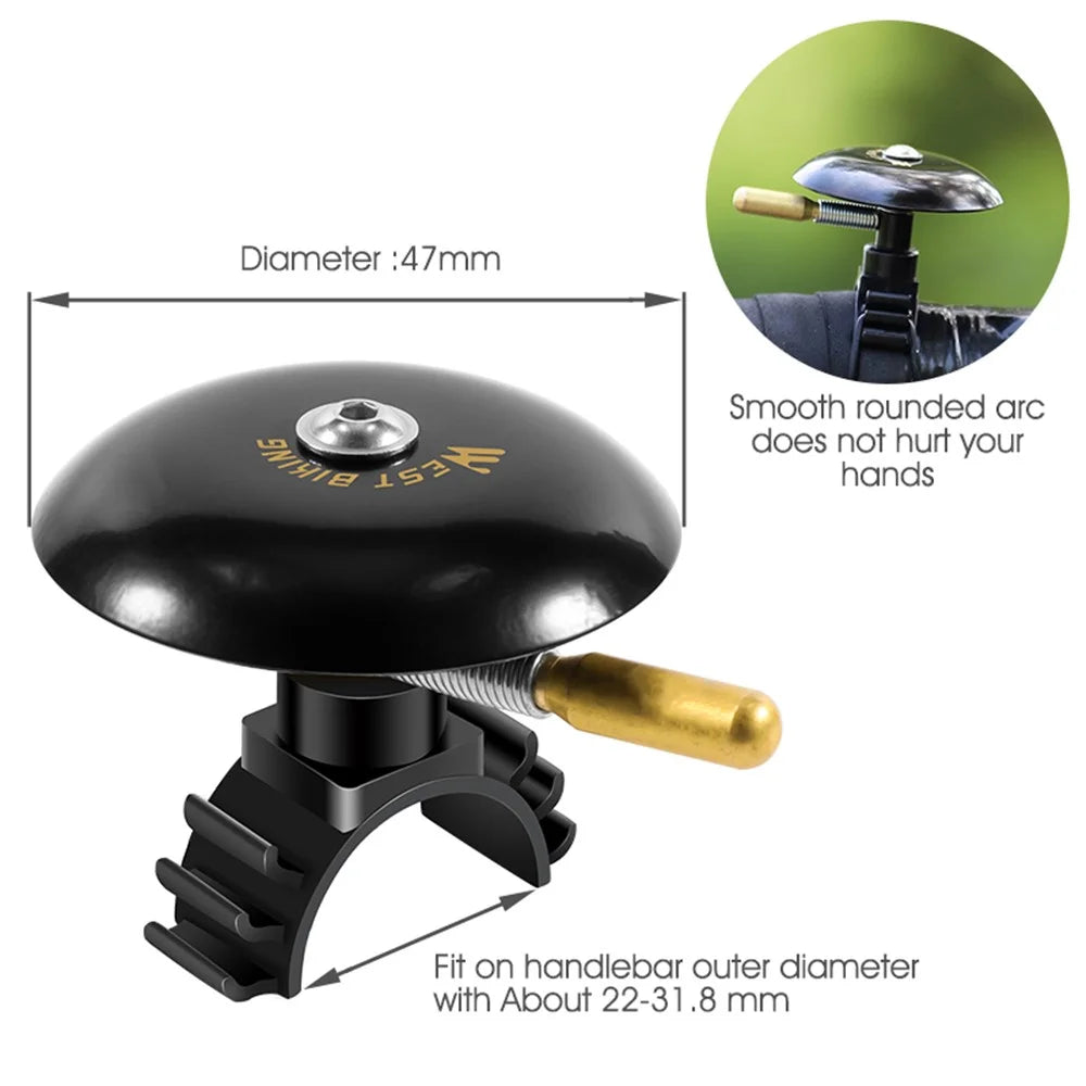 WEST BIKING YP0706046B Outdoor Cycling Vintage Bicycle Ring Bell Bike Handlebar Ring Horn with Clear Sound - 7