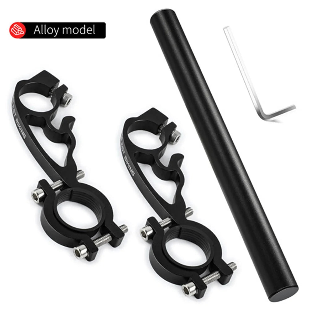 WEST BIKING Aluminum Alloy Bicycle Handlebar Extender Double Clamp Bracket for Bike Light GPS Computer - 2