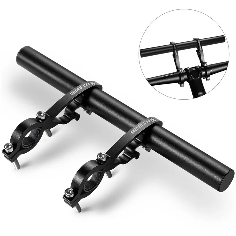 WEST BIKING Aluminum Alloy Bicycle Handlebar Extender Double Clamp Bracket for Bike Light GPS Computer - 5