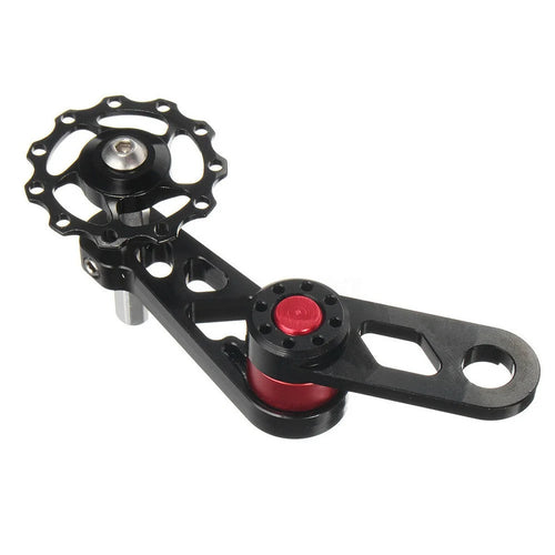LITEPRO Single Multi-Color Speed Bike Chain Tensioner Aluminum Alloy Folding Bicycle Bicycle Chain Stabilizer - Black - 1