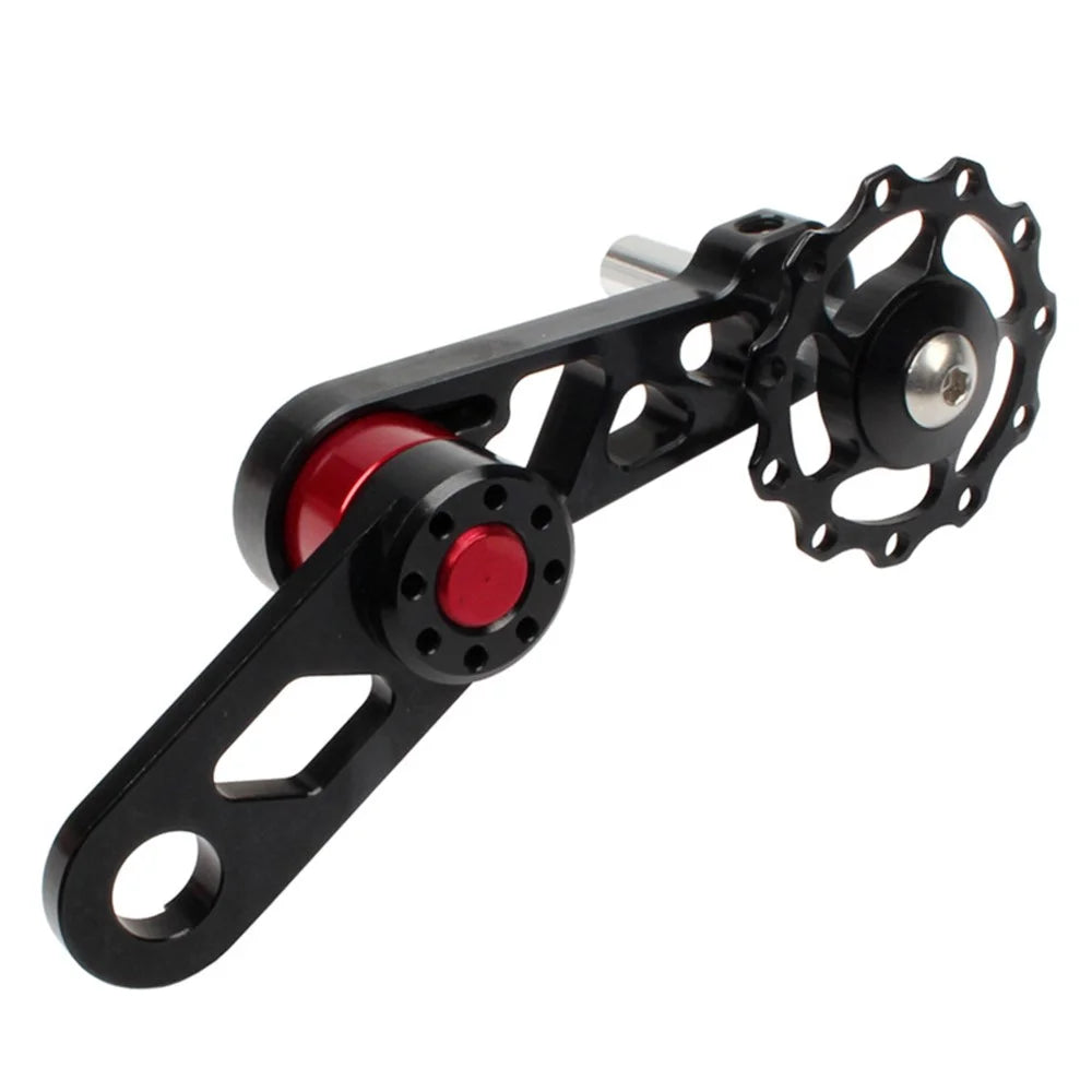 LITEPRO Single Multi-Color Speed Bike Chain Tensioner Aluminum Alloy Folding Bicycle Bicycle Chain Stabilizer - Black - 2
