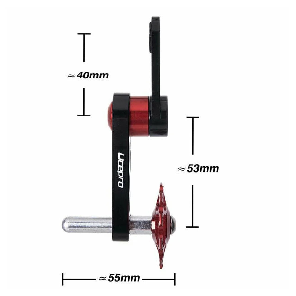 LITEPRO Single Multi-Color Speed Bike Chain Tensioner Aluminum Alloy Folding Bicycle Bicycle Chain Stabilizer - Black - 4