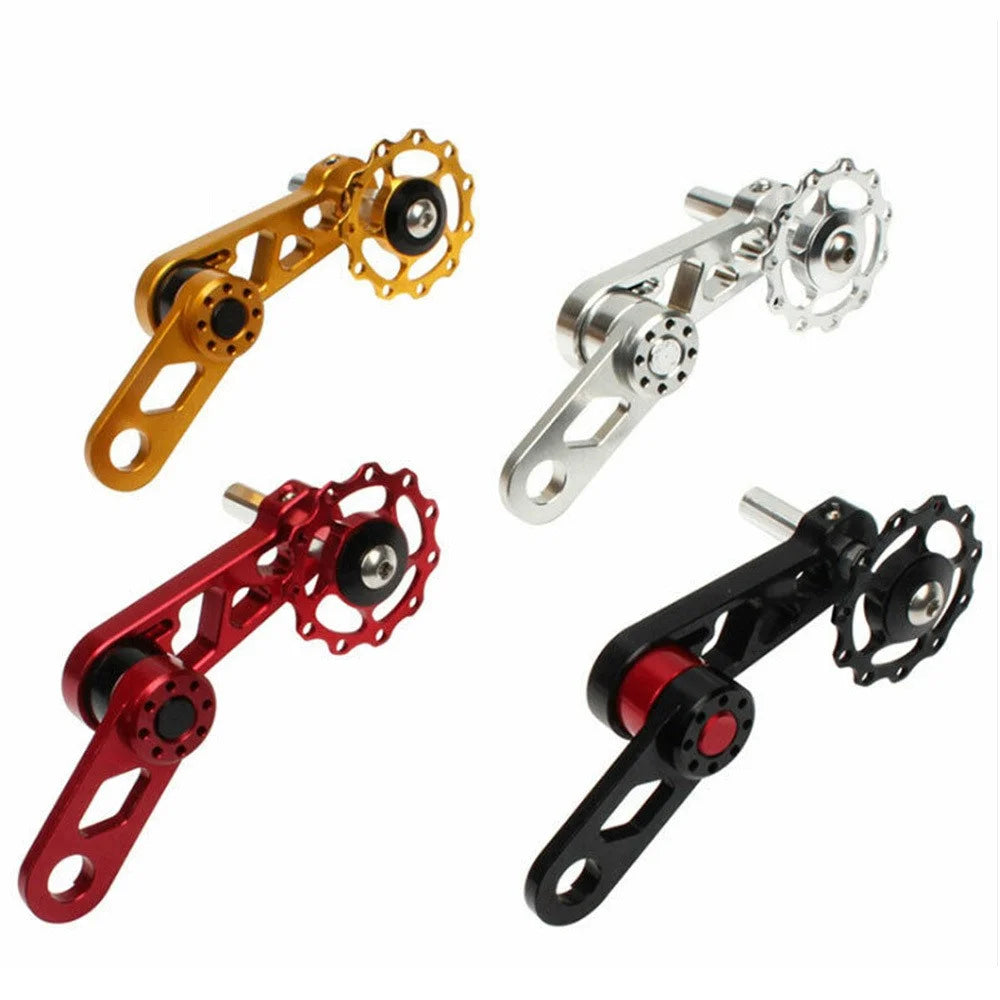 LITEPRO Single Multi-Color Speed Bike Chain Tensioner Aluminum Alloy Folding Bicycle Bicycle Chain Stabilizer - Black - 6