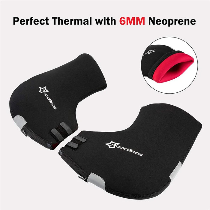 ROCKBROS D16-B 1 Pair MTB Mountain Bike Handlebar Warm Windproof Mittens Winter Bicycle Cycling Hand Protection Gloves - 3