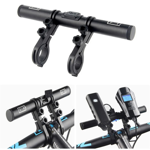 Bike Handlebar Extender USB Charging Power Bank Bicycle Lamp Flashlight Bracket Clamp Extended Holder Rack Cycling Accessories - 1