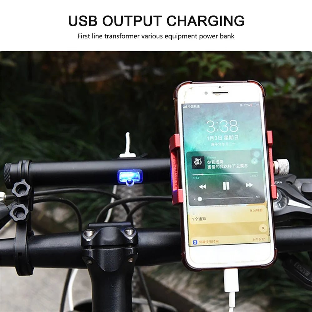 Bike Handlebar Extender USB Charging Power Bank Bicycle Lamp Flashlight Bracket Clamp Extended Holder Rack Cycling Accessories - 2