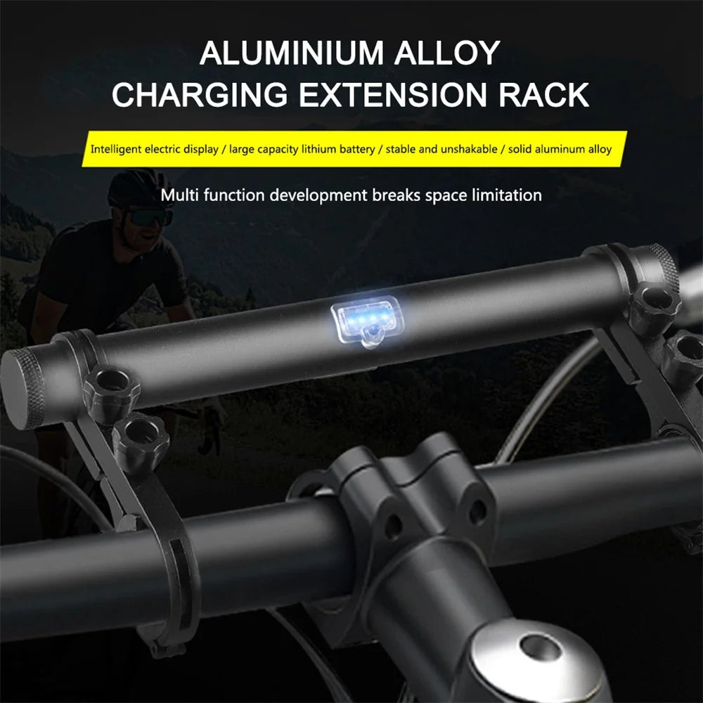Bike Handlebar Extender USB Charging Power Bank Bicycle Lamp Flashlight Bracket Clamp Extended Holder Rack Cycling Accessories - 3