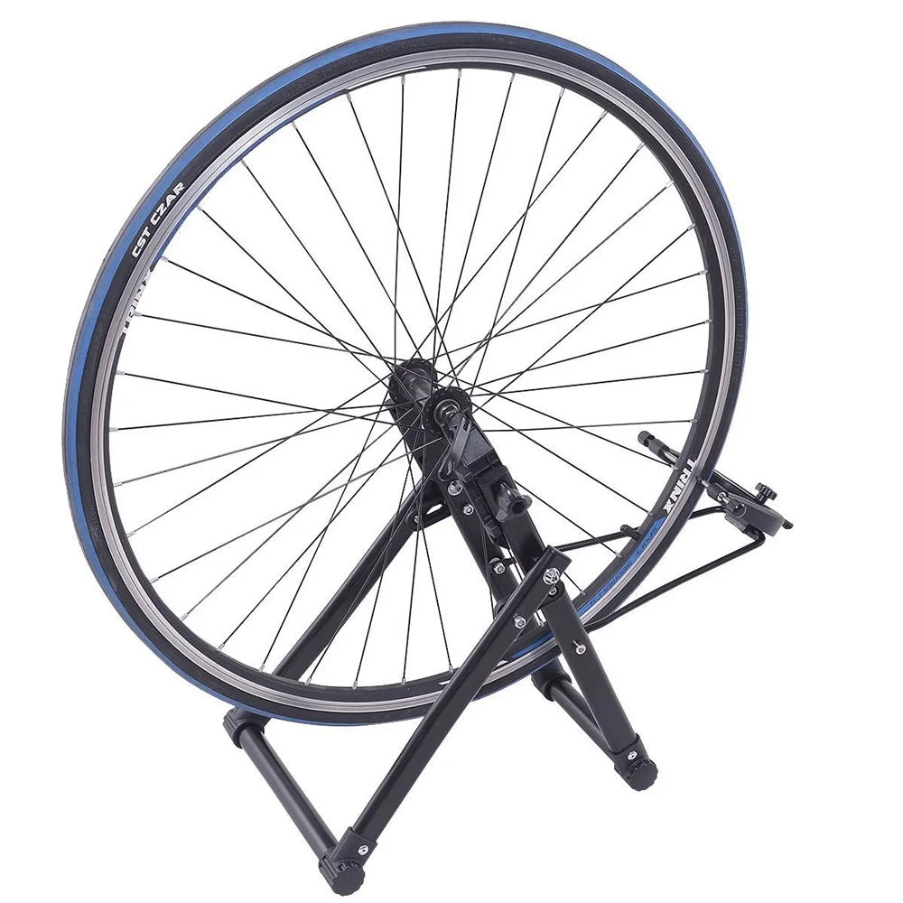 Bicycle Wheel Trimming Frame Foldable Mountain Bike Wheel Correction Table Repairing Tool - Black - 1