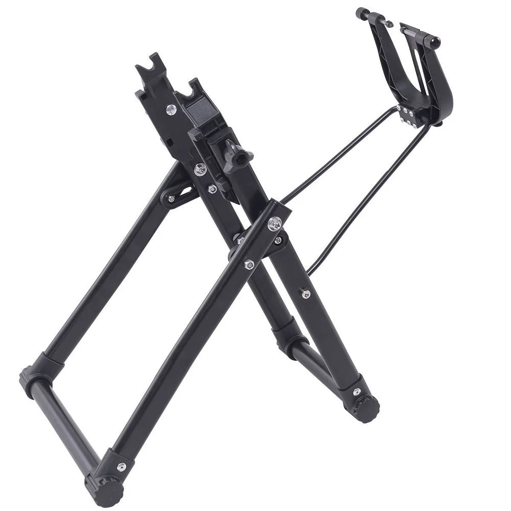 Bicycle Wheel Trimming Frame Foldable Mountain Bike Wheel Correction Table Repairing Tool - Black - 3