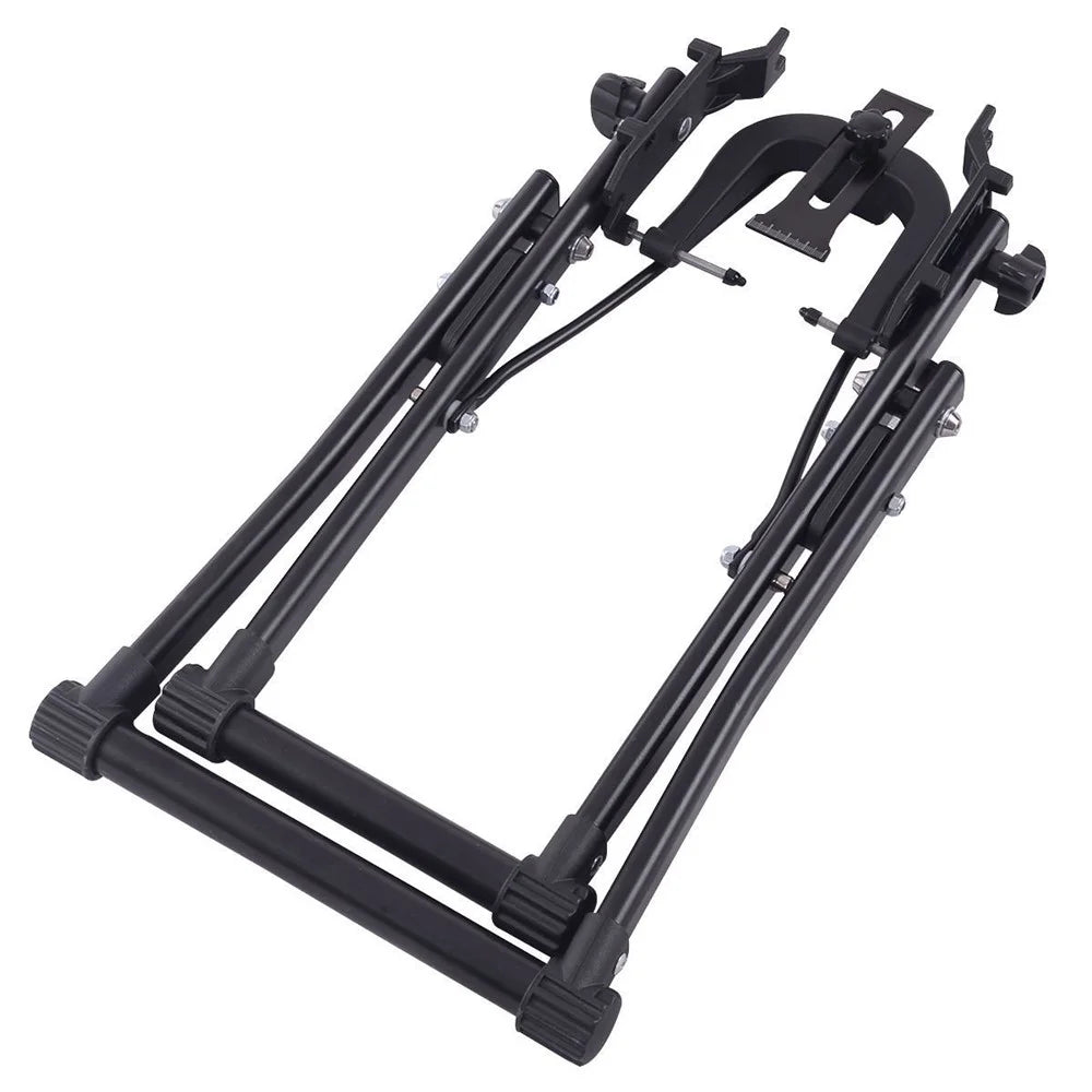 Bicycle Wheel Trimming Frame Foldable Mountain Bike Wheel Correction Table Repairing Tool - Black - 4