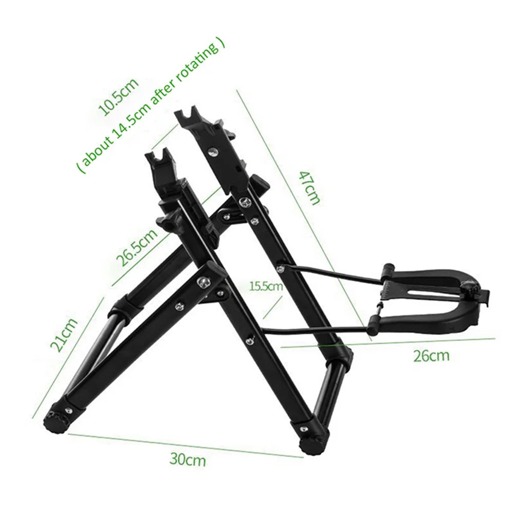 Bicycle Wheel Trimming Frame Foldable Mountain Bike Wheel Correction Table Repairing Tool - Black - 7