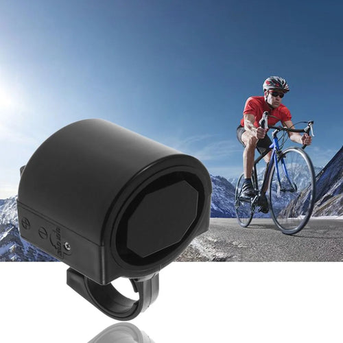 360 Degree Rotating Mini Electronic Bicycle Horn Bike Cycling Handlebar Mount Ultra Loud Warning Bell - Black - 1
