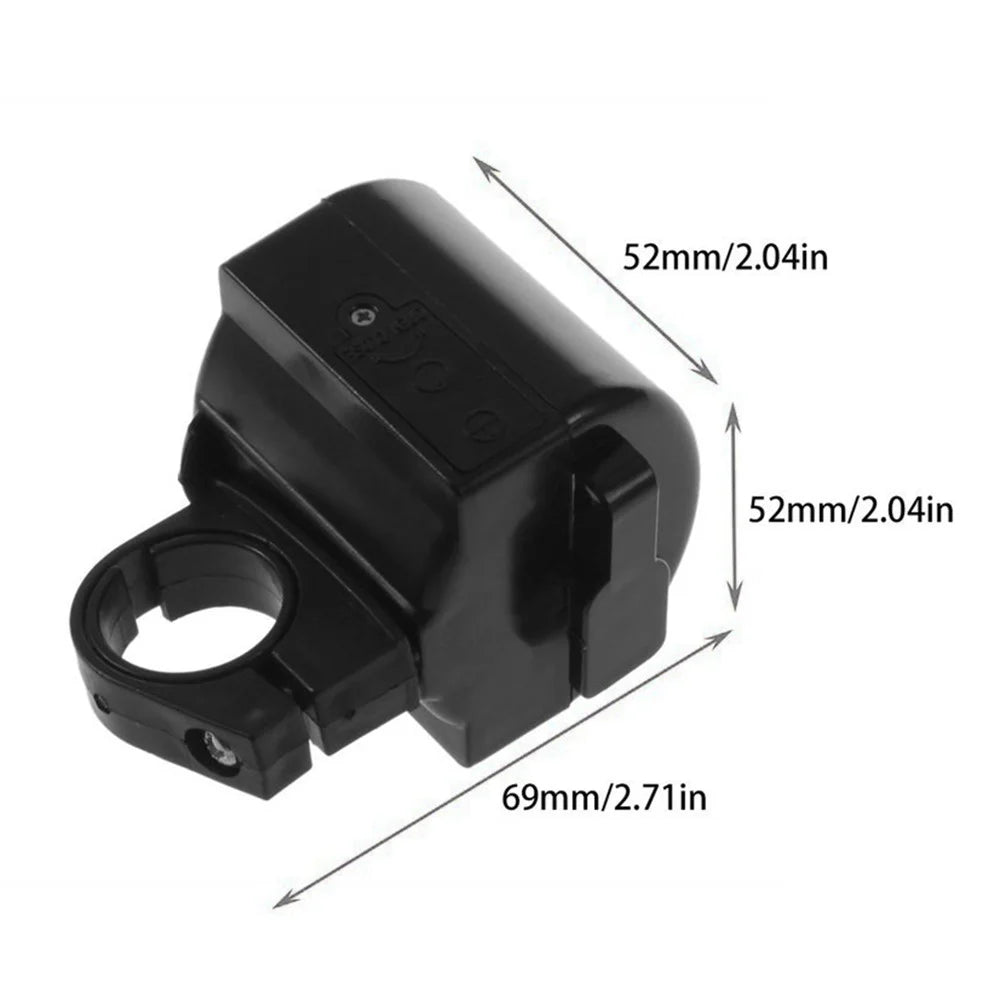 360 Degree Rotating Mini Electronic Bicycle Horn Bike Cycling Handlebar Mount Ultra Loud Warning Bell - Black - 4