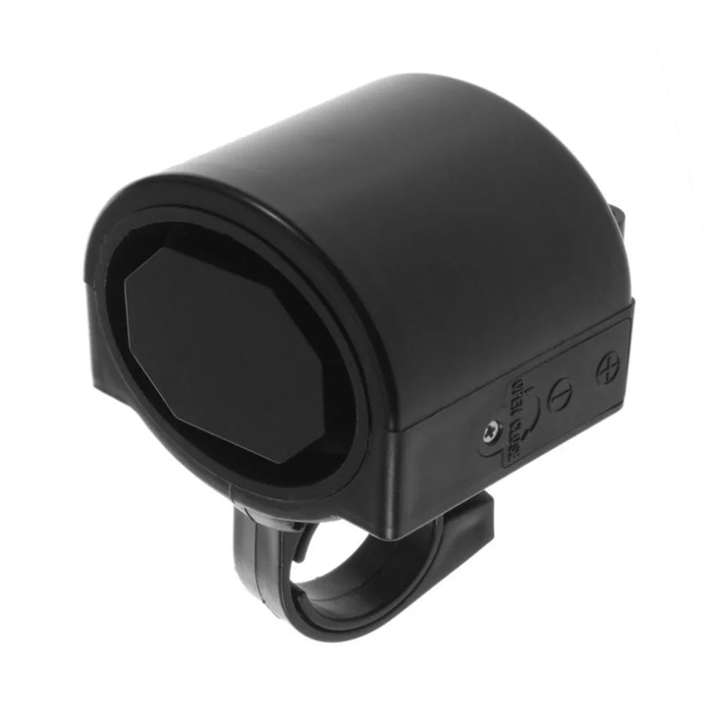 360 Degree Rotating Mini Electronic Bicycle Horn Bike Cycling Handlebar Mount Ultra Loud Warning Bell - Black - 5