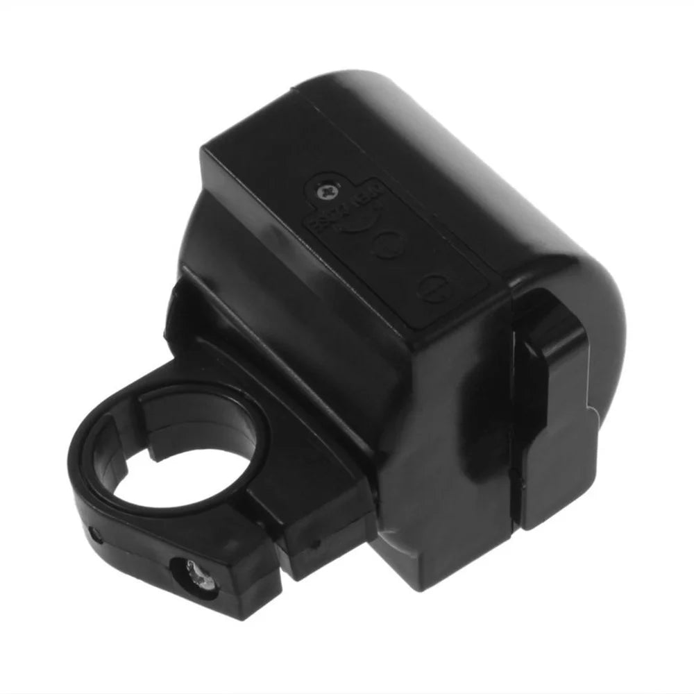360 Degree Rotating Mini Electronic Bicycle Horn Bike Cycling Handlebar Mount Ultra Loud Warning Bell - Black - 6