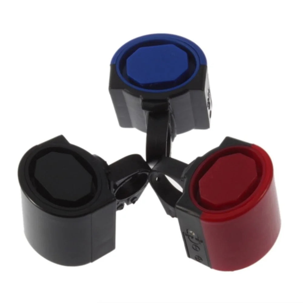 360 Degree Rotating Mini Electronic Bicycle Horn Bike Cycling Handlebar Mount Ultra Loud Warning Bell - Black - 7