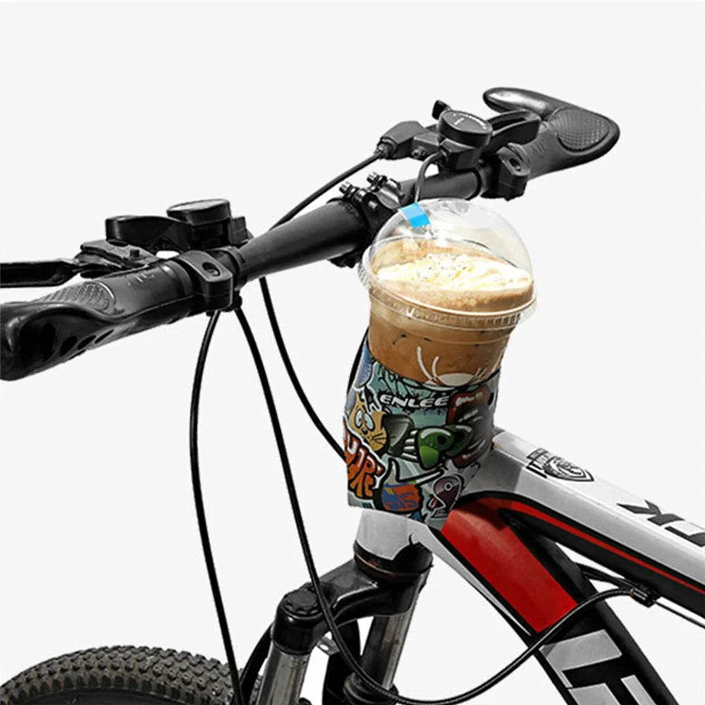 ENLEE Bike Water Bottle Cage Holder Shockproof Mountain Bicycle Bottle Cup Holder for Bike MTB Electric Scooter - Graffiti Style - 3