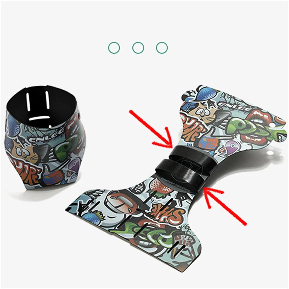 ENLEE Bike Water Bottle Cage Holder Shockproof Mountain Bicycle Bottle Cup Holder for Bike MTB Electric Scooter - Graffiti Style - 7