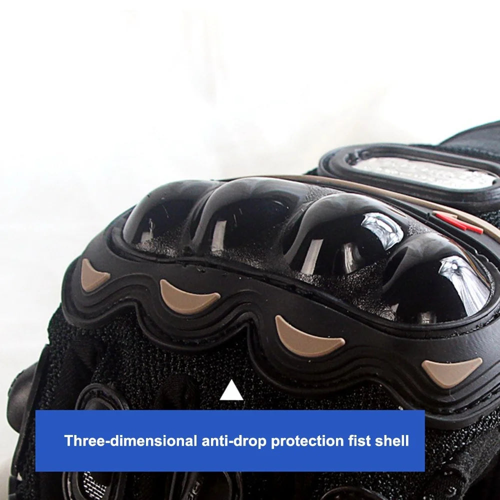 RIDING TRIBE MCS-01C 1 Pair Waterproof Warm Motorcycle Riding Gloves Outdoor Motocross Full Finger Protection Gloves - Black/M - 5