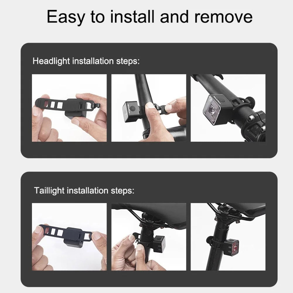 WIND&MOON WT06 Bike Cycling Headlight Waterproof USB Rechargeable Bicycle Front Light Safety Warning Lamp - 5