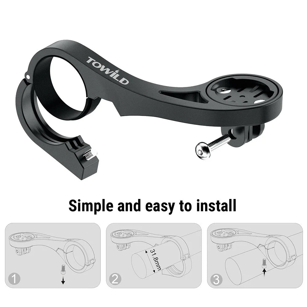 TOWILD AS90 Bicycle Stopwatch Bracket Extender Frame Sports Camera Lights Extension Base Mountain Road Bike Accessories - 5