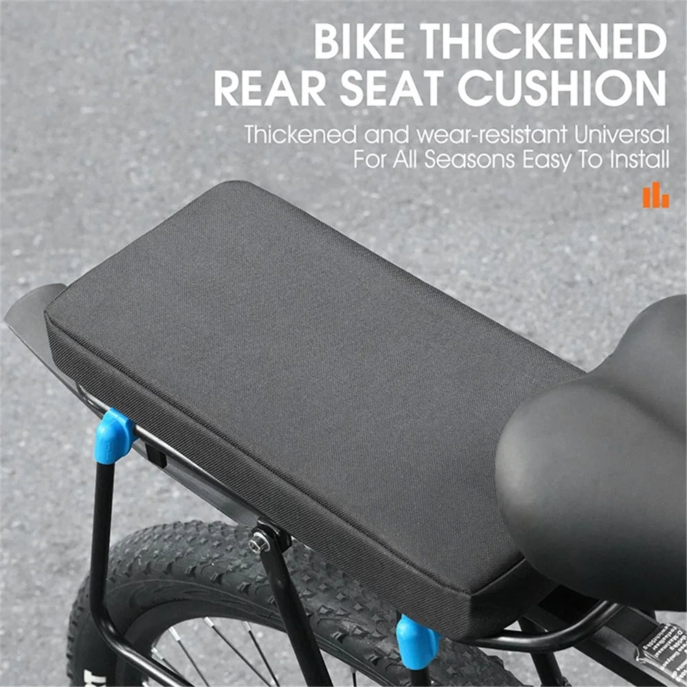 WEST BIKING YP0801137 Universal Bicycle Rear Seat Cushion Soft Thickened Bike Back Seat Protection Pad - Black - 2
