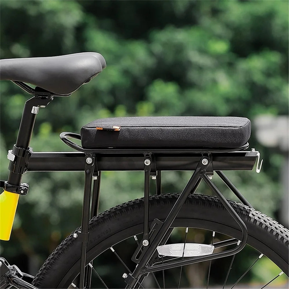 WEST BIKING YP0801137 Universal Bicycle Rear Seat Cushion Soft Thickened Bike Back Seat Protection Pad - Black - 6