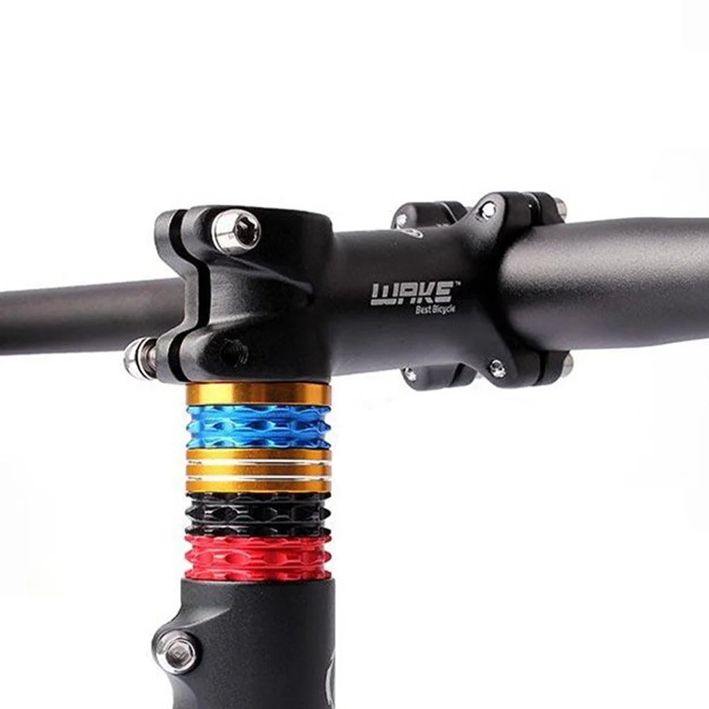 MEIJUN MJ 4PCS Bike Handlebar Stem Spacers Gaskets Bicycle Aluminum Alloy Spacers Kit (5+10+15+20mm) - Black - 3